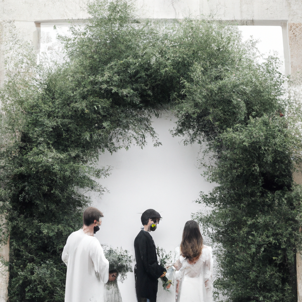 Boda minimalista en patio español